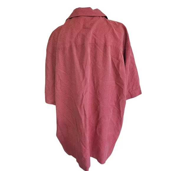 Columbia Red Checkered Men's Shirt XXL Short Sleeve Button Down - Picture 2 of 7